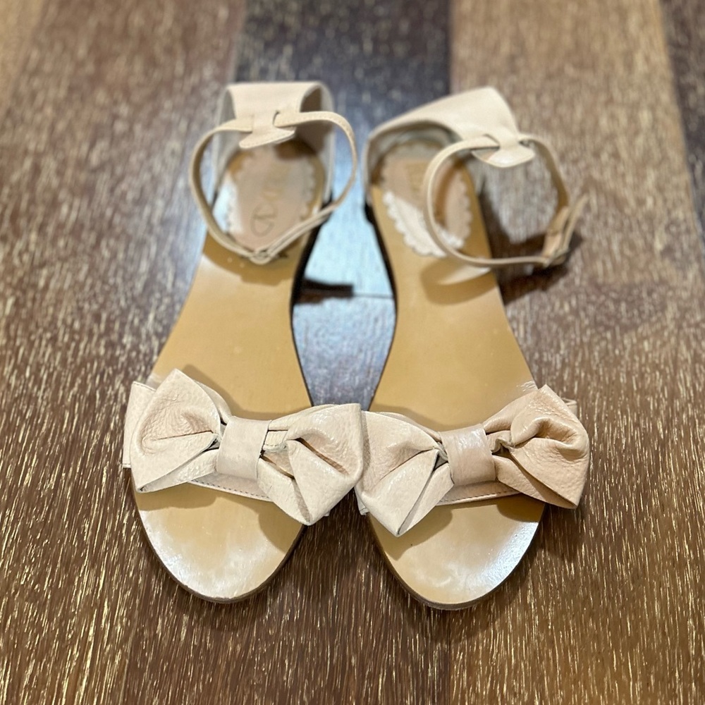 Red Valentino Leather Bow Sandals